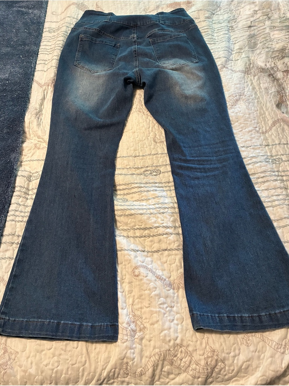 SHEIN Dark Blue Flared Leg Jeans - Picture 3 of 7